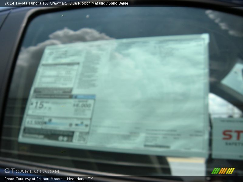 Blue Ribbon Metallic / Sand Beige 2014 Toyota Tundra TSS CrewMax