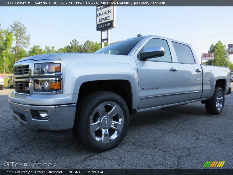 Silver Ice Metallic / Jet Black/Dark Ash 2014 Chevrolet Silverado 1500 LTZ Z71 Crew Cab 4x4