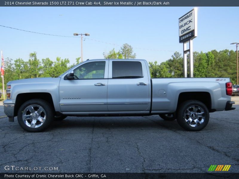 Silver Ice Metallic / Jet Black/Dark Ash 2014 Chevrolet Silverado 1500 LTZ Z71 Crew Cab 4x4