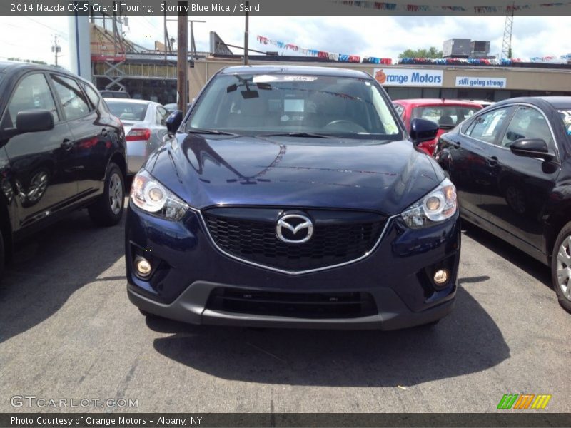 Stormy Blue Mica / Sand 2014 Mazda CX-5 Grand Touring