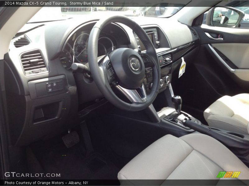 Stormy Blue Mica / Sand 2014 Mazda CX-5 Grand Touring