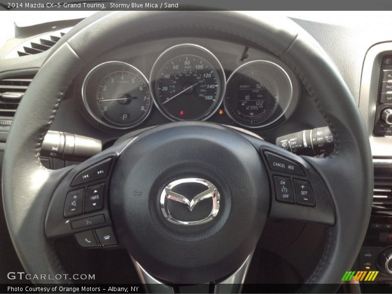Stormy Blue Mica / Sand 2014 Mazda CX-5 Grand Touring