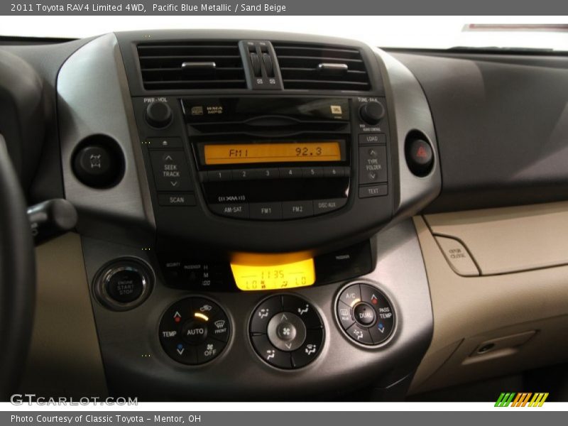 Pacific Blue Metallic / Sand Beige 2011 Toyota RAV4 Limited 4WD