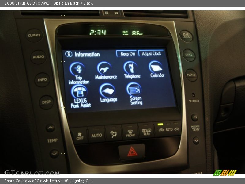 Obsidian Black / Black 2008 Lexus GS 350 AWD