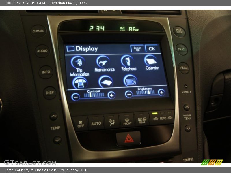 Obsidian Black / Black 2008 Lexus GS 350 AWD