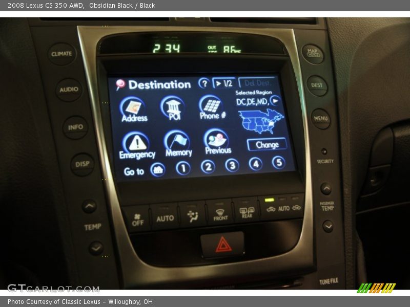 Obsidian Black / Black 2008 Lexus GS 350 AWD