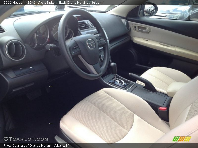 Black Cherry Metallic / Beige 2011 Mazda MAZDA6 i Sport Sedan