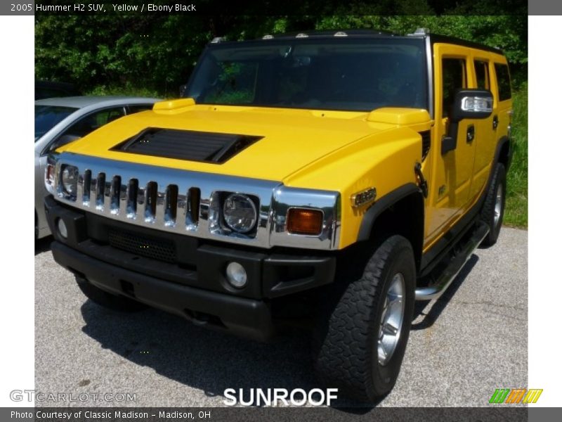 Yellow / Ebony Black 2005 Hummer H2 SUV