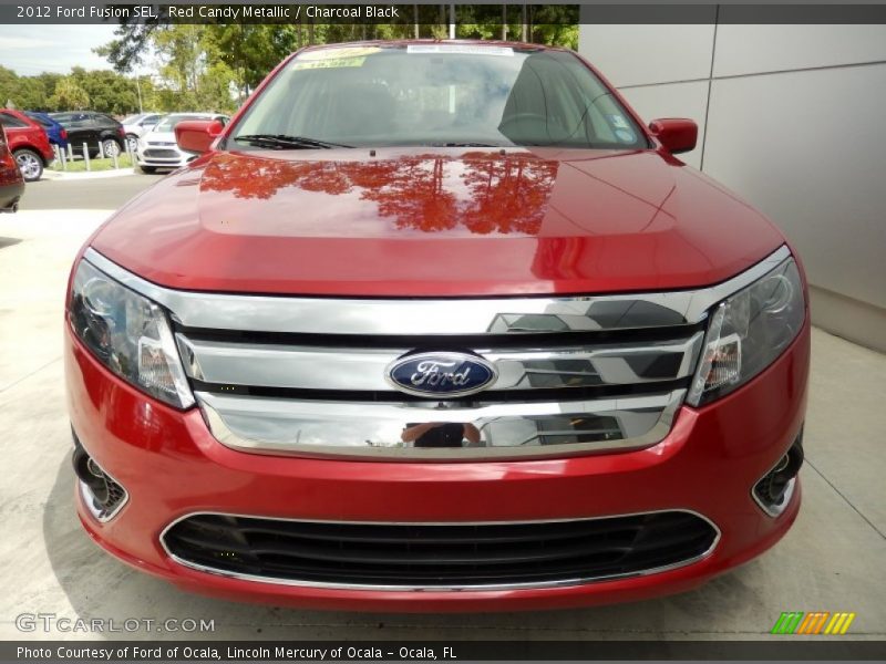 Red Candy Metallic / Charcoal Black 2012 Ford Fusion SEL