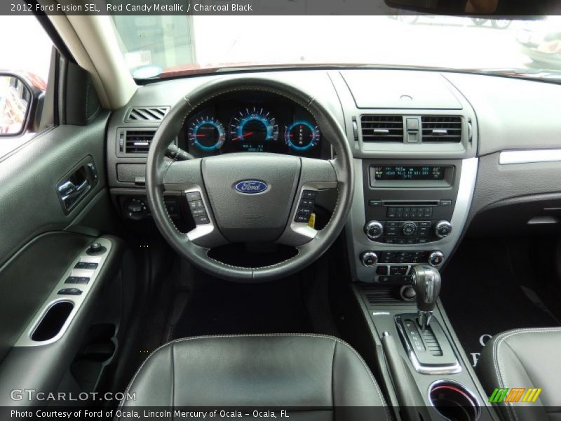 Red Candy Metallic / Charcoal Black 2012 Ford Fusion SEL