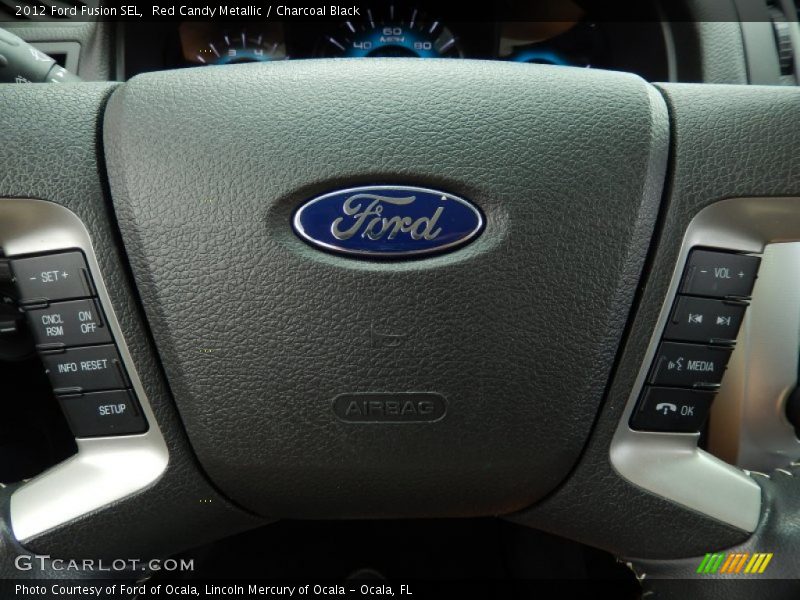 Red Candy Metallic / Charcoal Black 2012 Ford Fusion SEL
