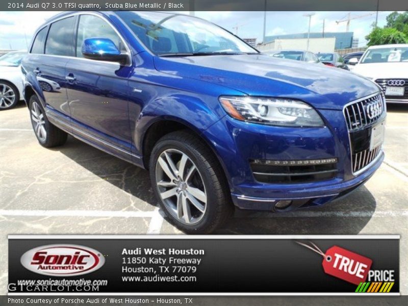Scuba Blue Metallic / Black 2014 Audi Q7 3.0 TFSI quattro