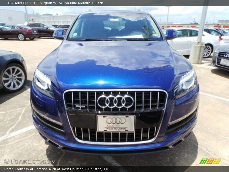 Scuba Blue Metallic / Black 2014 Audi Q7 3.0 TFSI quattro