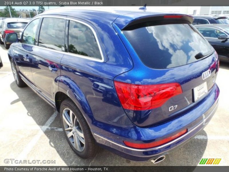 Scuba Blue Metallic / Black 2014 Audi Q7 3.0 TFSI quattro