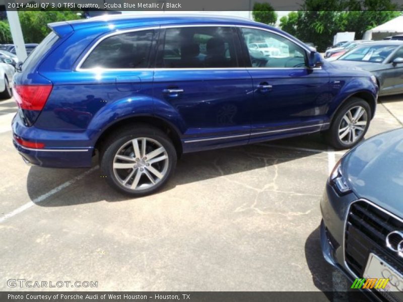 Scuba Blue Metallic / Black 2014 Audi Q7 3.0 TFSI quattro