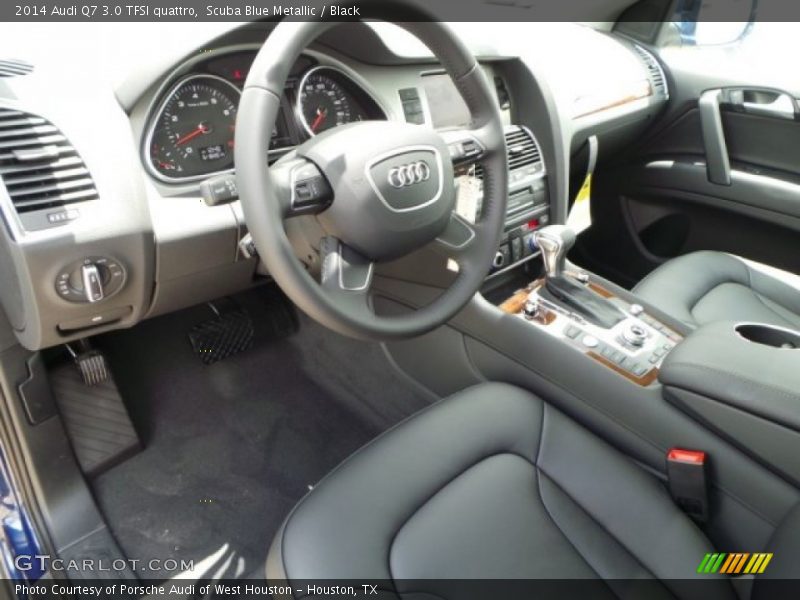 Scuba Blue Metallic / Black 2014 Audi Q7 3.0 TFSI quattro