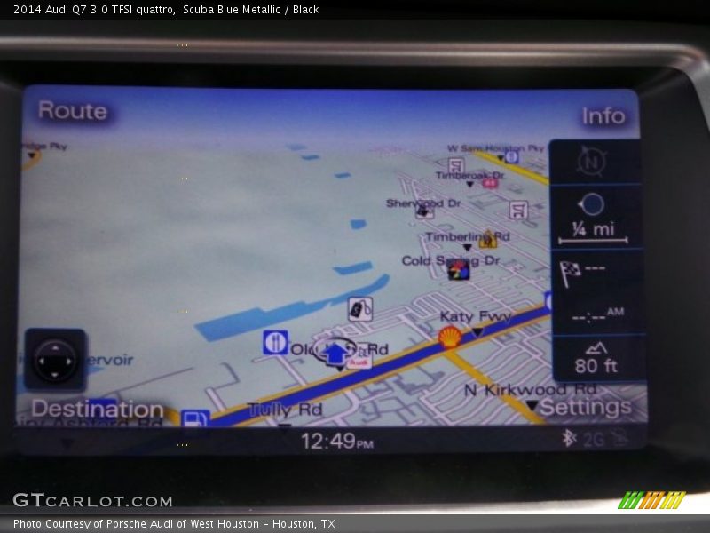 Scuba Blue Metallic / Black 2014 Audi Q7 3.0 TFSI quattro