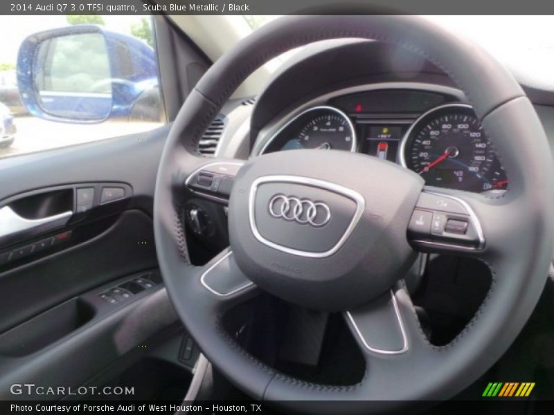 Scuba Blue Metallic / Black 2014 Audi Q7 3.0 TFSI quattro
