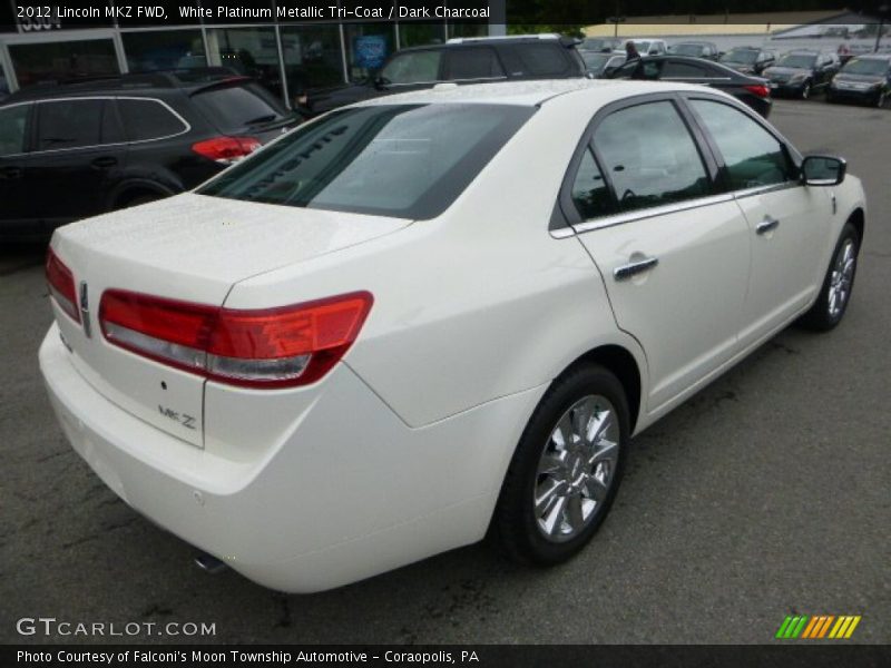 White Platinum Metallic Tri-Coat / Dark Charcoal 2012 Lincoln MKZ FWD