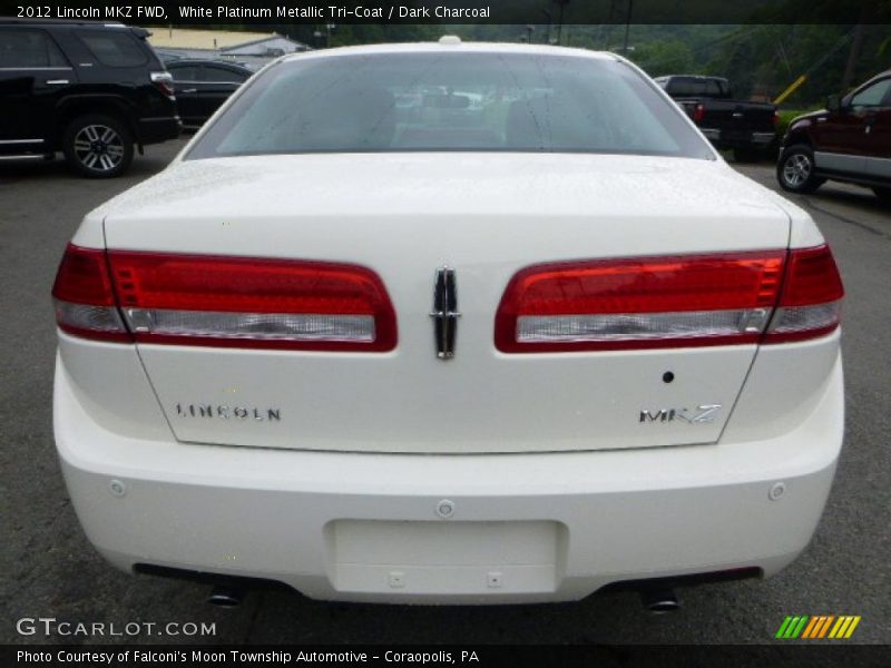 White Platinum Metallic Tri-Coat / Dark Charcoal 2012 Lincoln MKZ FWD