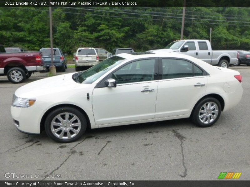 White Platinum Metallic Tri-Coat / Dark Charcoal 2012 Lincoln MKZ FWD