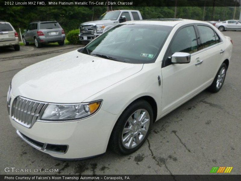 White Platinum Metallic Tri-Coat / Dark Charcoal 2012 Lincoln MKZ FWD