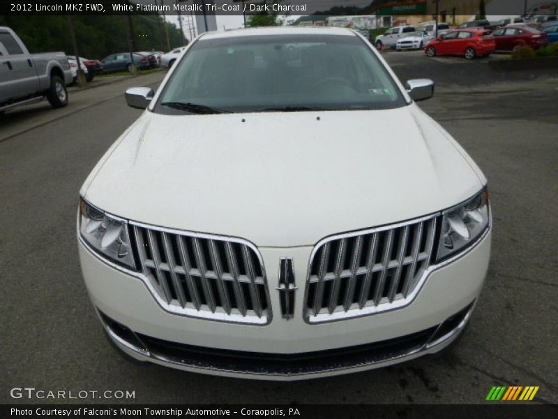 White Platinum Metallic Tri-Coat / Dark Charcoal 2012 Lincoln MKZ FWD