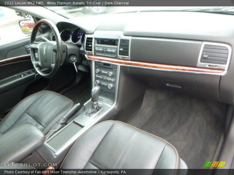 White Platinum Metallic Tri-Coat / Dark Charcoal 2012 Lincoln MKZ FWD