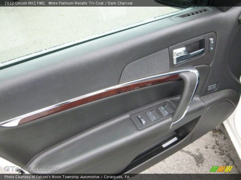 White Platinum Metallic Tri-Coat / Dark Charcoal 2012 Lincoln MKZ FWD