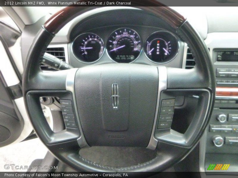 White Platinum Metallic Tri-Coat / Dark Charcoal 2012 Lincoln MKZ FWD