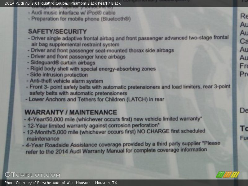 Phantom Black Pearl / Black 2014 Audi A5 2.0T quattro Coupe