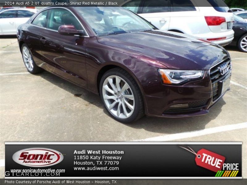 Shiraz Red Metallic / Black 2014 Audi A5 2.0T quattro Coupe