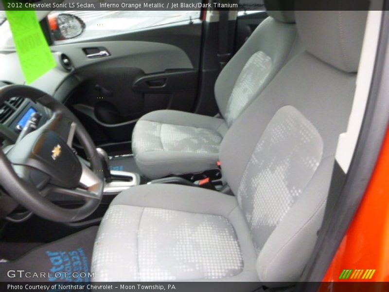 Inferno Orange Metallic / Jet Black/Dark Titanium 2012 Chevrolet Sonic LS Sedan