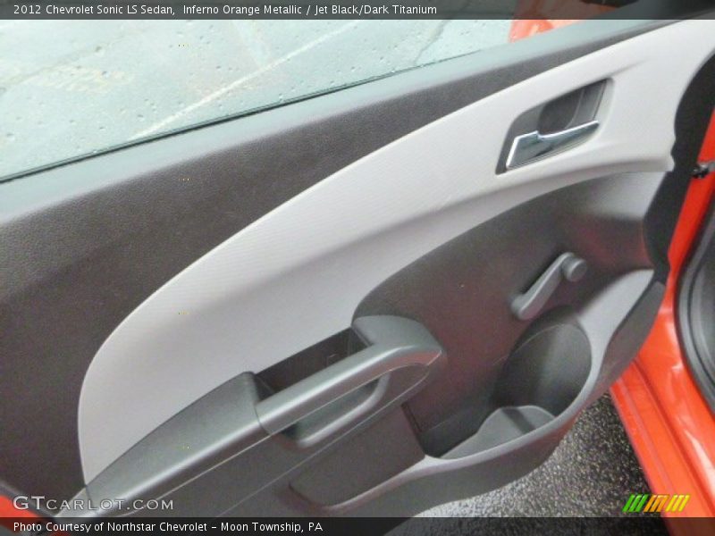 Inferno Orange Metallic / Jet Black/Dark Titanium 2012 Chevrolet Sonic LS Sedan