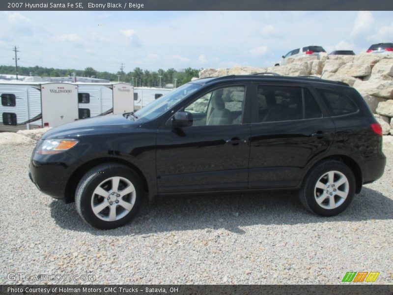 Ebony Black / Beige 2007 Hyundai Santa Fe SE