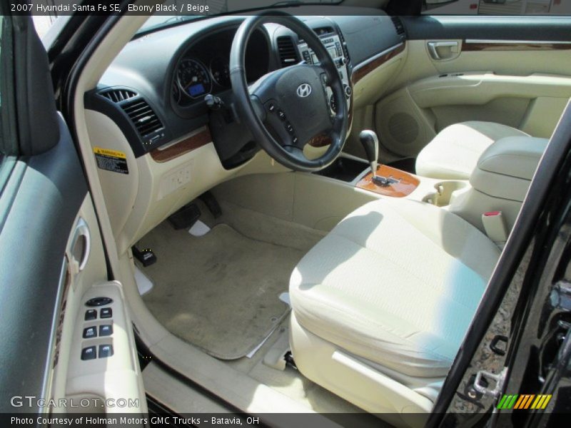 Ebony Black / Beige 2007 Hyundai Santa Fe SE