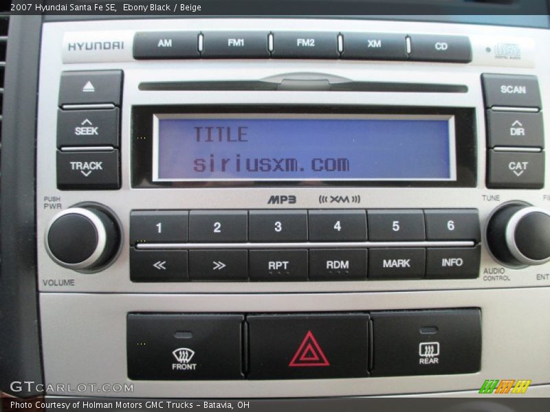 Ebony Black / Beige 2007 Hyundai Santa Fe SE