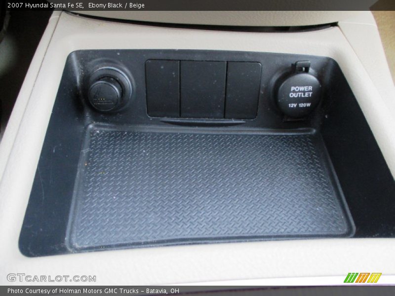 Ebony Black / Beige 2007 Hyundai Santa Fe SE