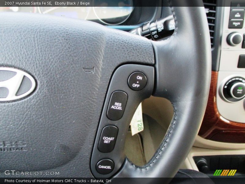 Ebony Black / Beige 2007 Hyundai Santa Fe SE