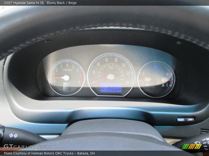 Ebony Black / Beige 2007 Hyundai Santa Fe SE
