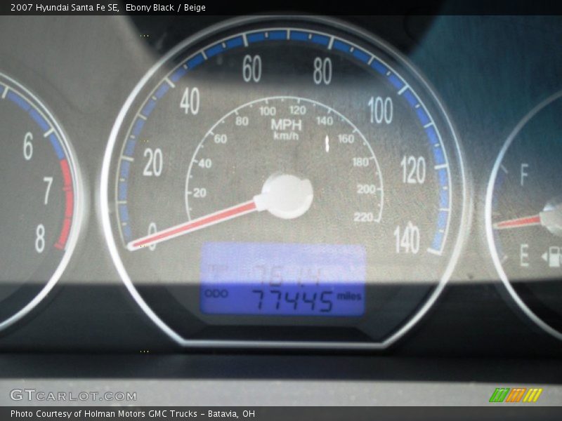 Ebony Black / Beige 2007 Hyundai Santa Fe SE