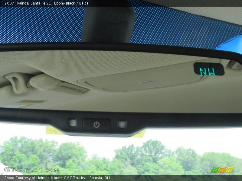 Ebony Black / Beige 2007 Hyundai Santa Fe SE