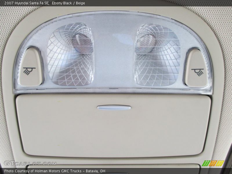 Ebony Black / Beige 2007 Hyundai Santa Fe SE