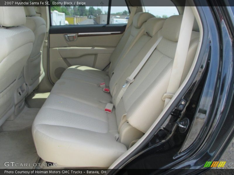 Ebony Black / Beige 2007 Hyundai Santa Fe SE