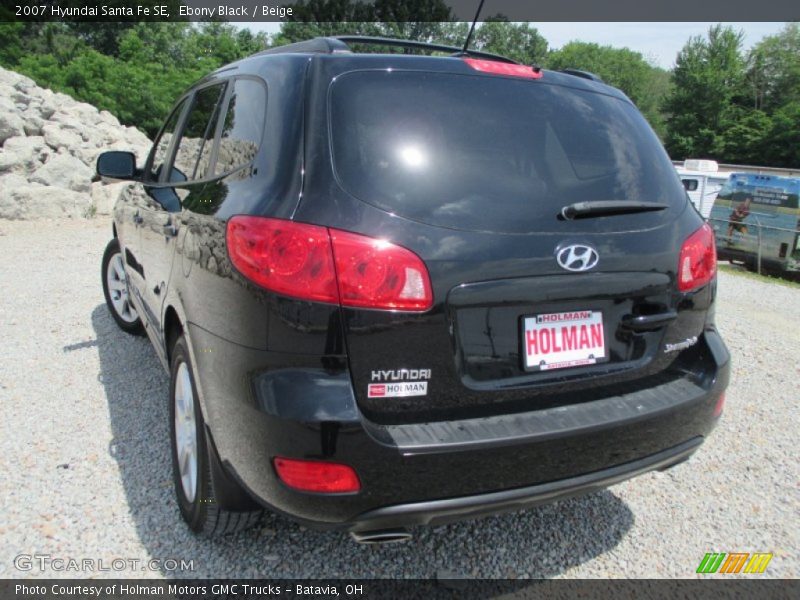 Ebony Black / Beige 2007 Hyundai Santa Fe SE