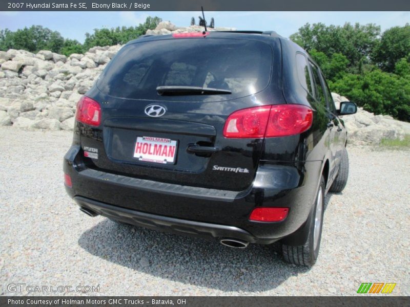 Ebony Black / Beige 2007 Hyundai Santa Fe SE