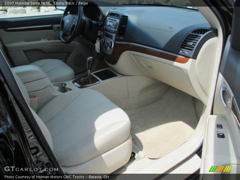 Ebony Black / Beige 2007 Hyundai Santa Fe SE