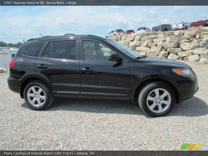 Ebony Black / Beige 2007 Hyundai Santa Fe SE