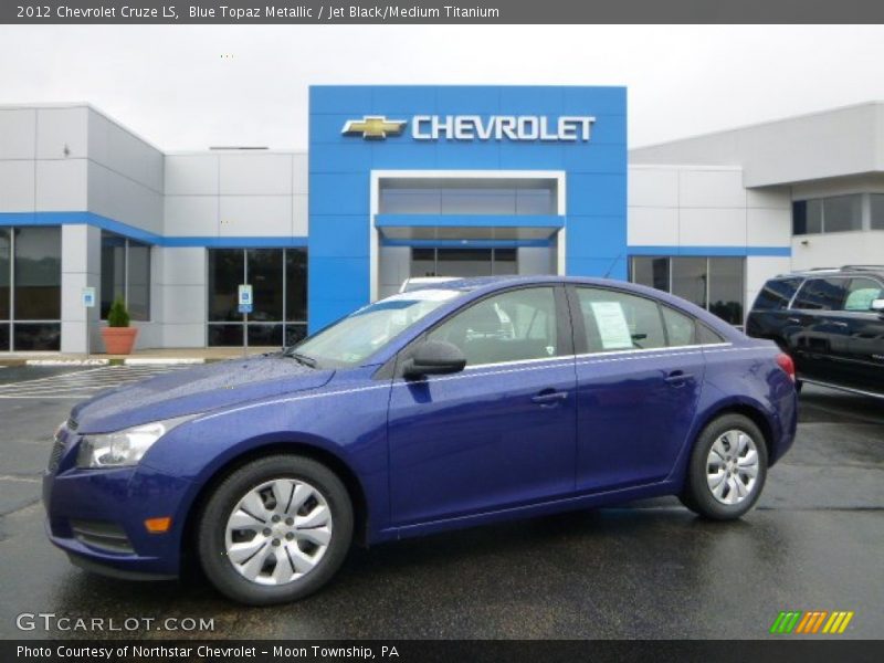 Blue Topaz Metallic / Jet Black/Medium Titanium 2012 Chevrolet Cruze LS
