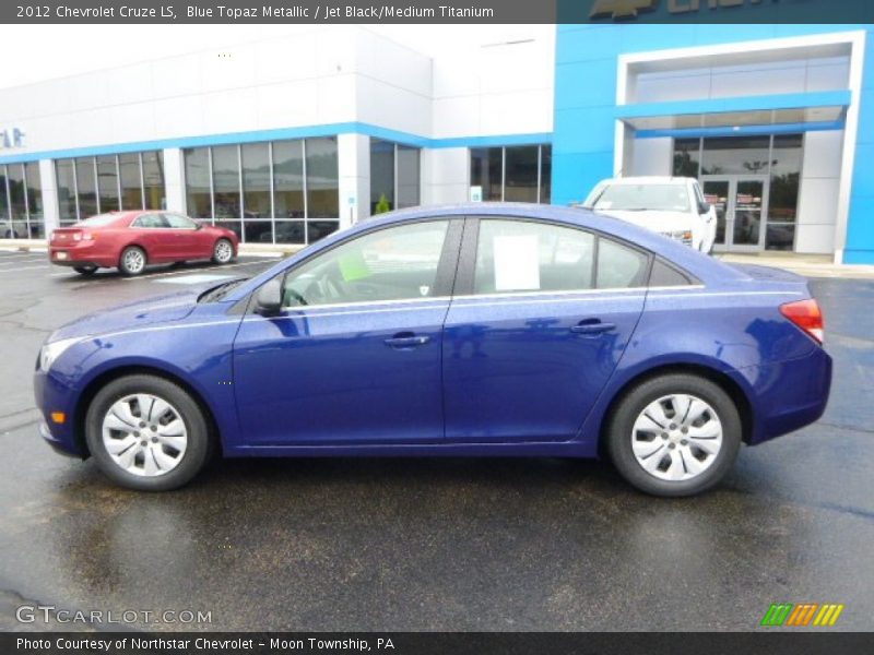 Blue Topaz Metallic / Jet Black/Medium Titanium 2012 Chevrolet Cruze LS